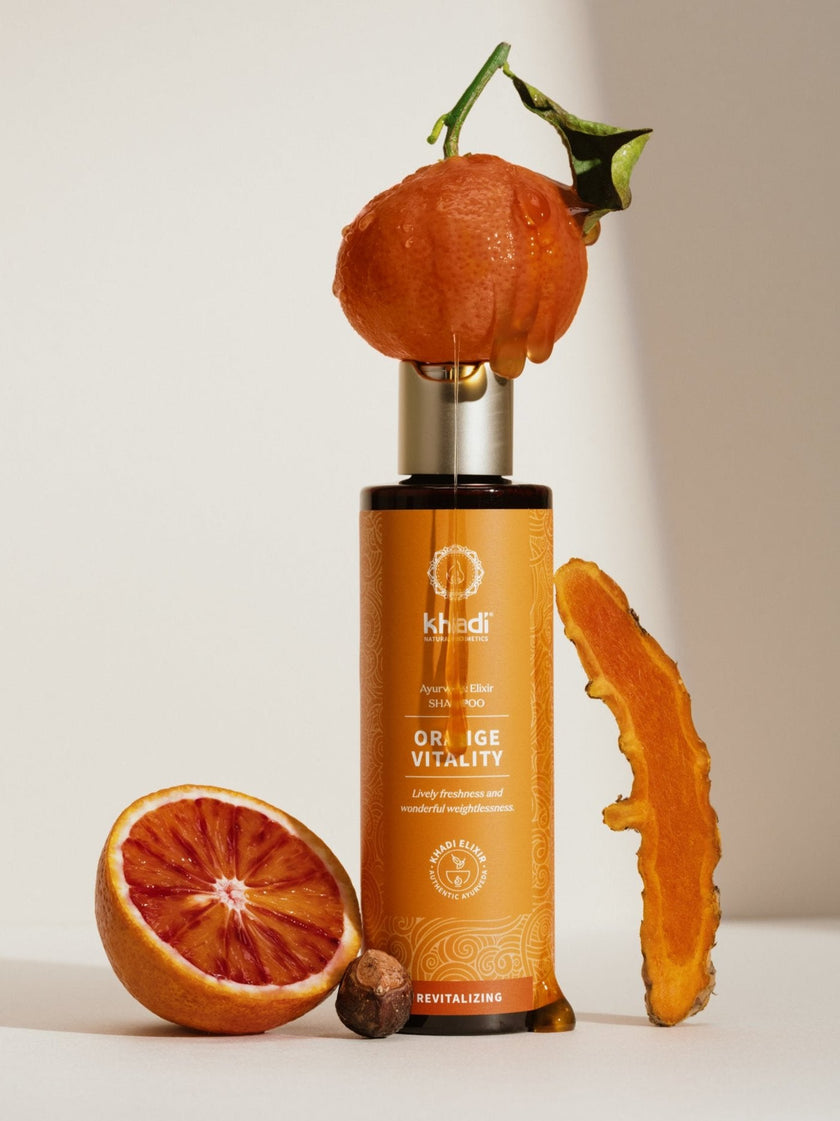 Flacone shampoo khadi Orange Vitality